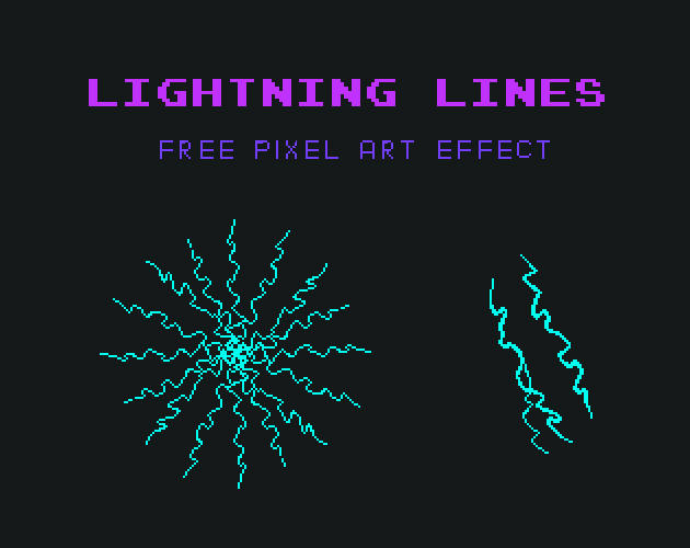 Lightning Lines Pixel Art Effect by sanctumpixel