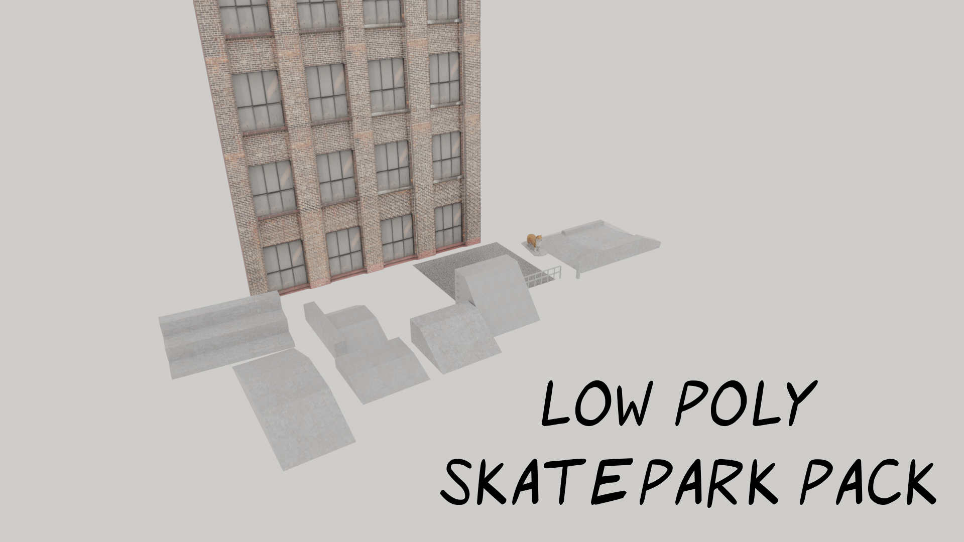 low poly skatepark pack