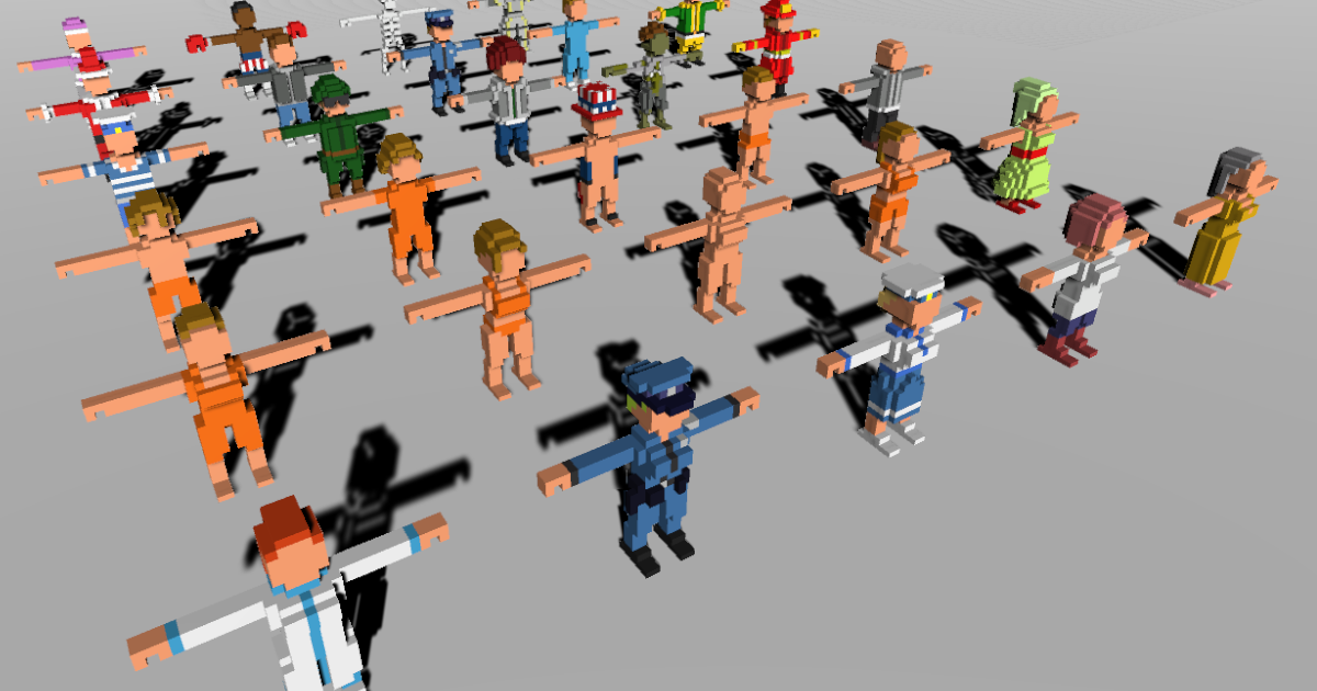 Voxel Characters by codecat.se