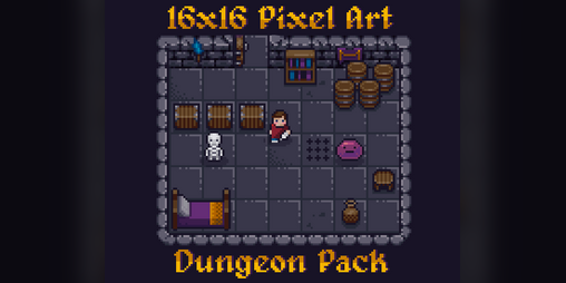 16x16 Dungeon Pixel Art Platformer by LuizMelo