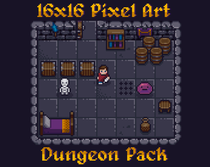 16x16 Pixel Art Dungeon Pack by Pixel Pajama Studios