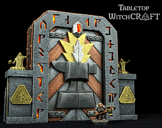 Dwarven Door with LED Runes and Modular Pillars