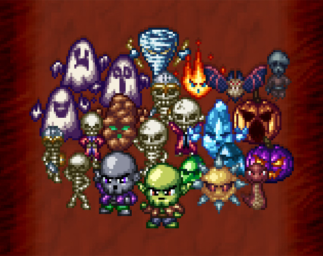 Retro Pixel Monsters by Perpetual Diversion