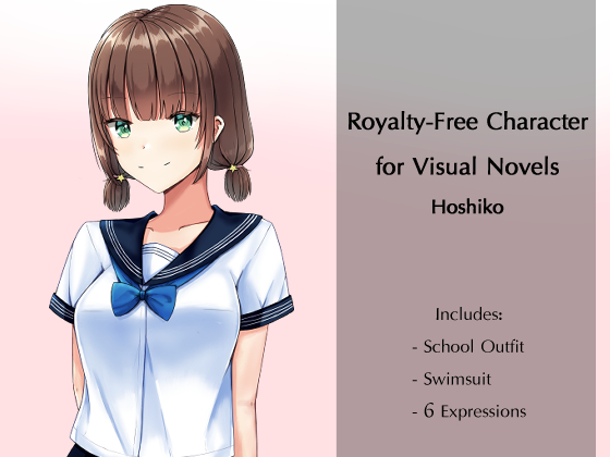 Hoshiko - Free Visual Novel Sprite by Lia