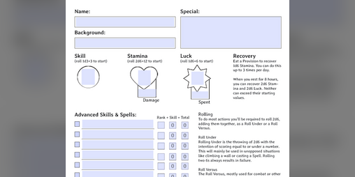 Cover image for Troika Form-Fillable Character Sheet