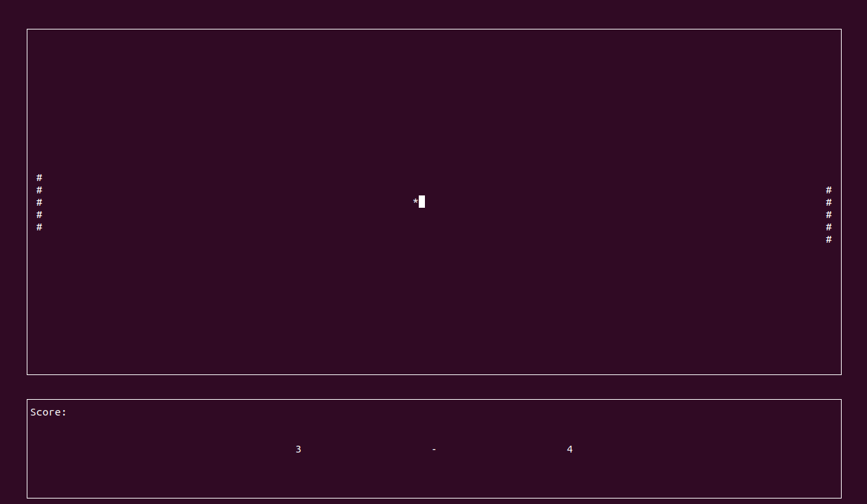 ncurses-pong
