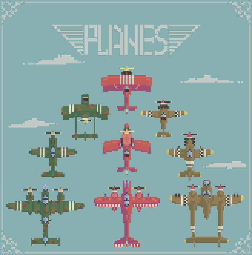 Pixel art planes