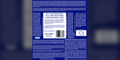 Cover image for Dr. Aaron's Magic Game 18-in-1 RPG Planner & Shower Game
