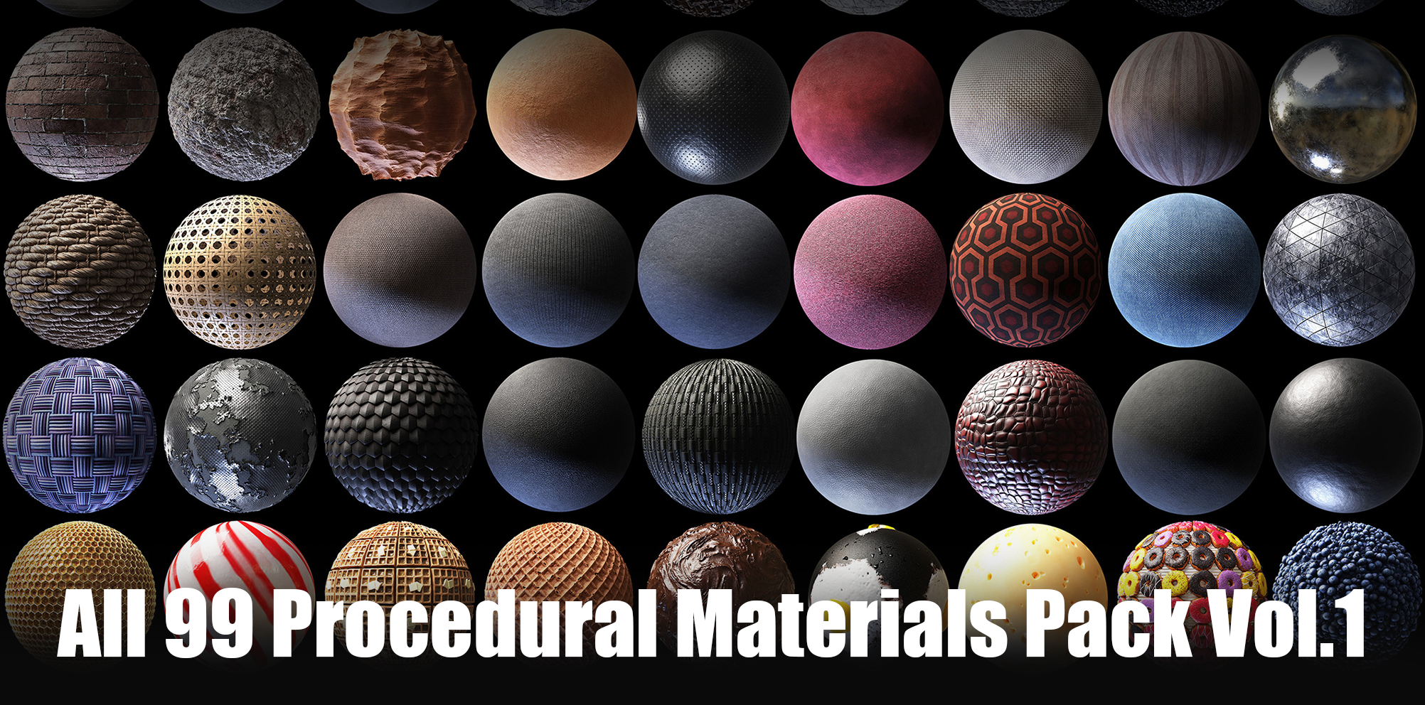 All 99 Procedural Materials Pack Vol.1 + SBS/SBSAR