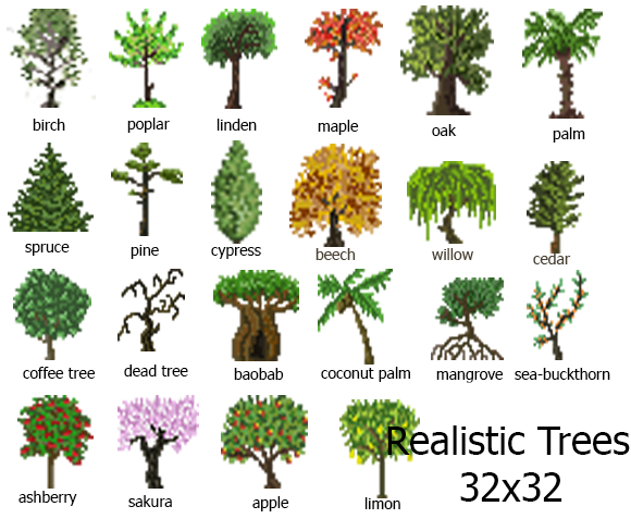 Pixilart - Tree 32x32 by cvsdxtfrcggggg