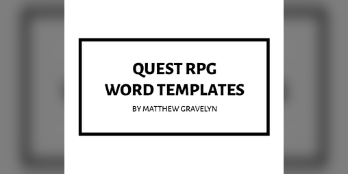 Cover image for Quest RPG Templates for MS Word