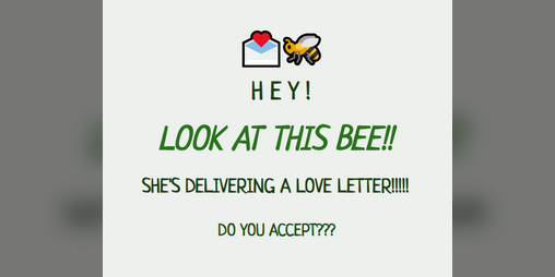 Cover image for HEY! LOOK AT THIS BEE!! (Bee Love Letter)