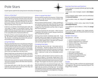 Pole Stars   - A system-agnostic supplement for creating character relationships and campaign issues. 