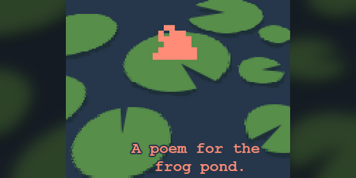 Cover image for A poem for the frog pond.