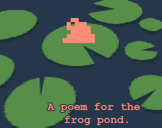 Cover image for A poem for the frog pond.