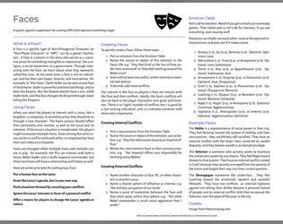 Faces   - A system-agnostic supplement for creating NPCs that represent something larger 