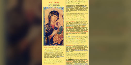 Cover image for A novena, for trimming the family tree