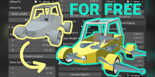 Cover image for Unreal Engine Vehicle Rigging Addon for Blender