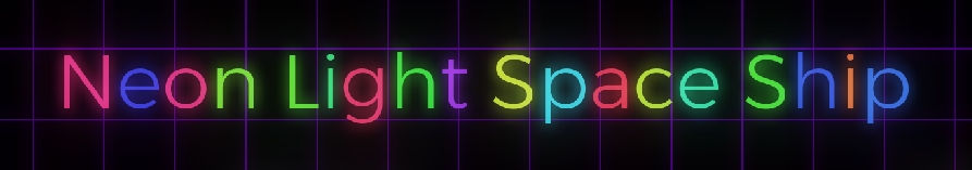 Neon Light Spaceship