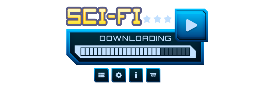 Sci-Fi Game UI - Button Pack