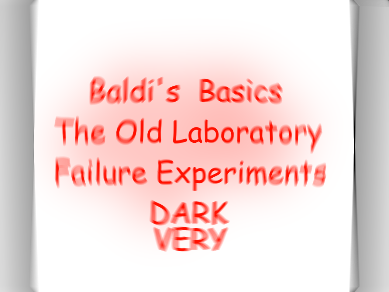 Cover image for Baldi's Basics The Old Laboratory Dark