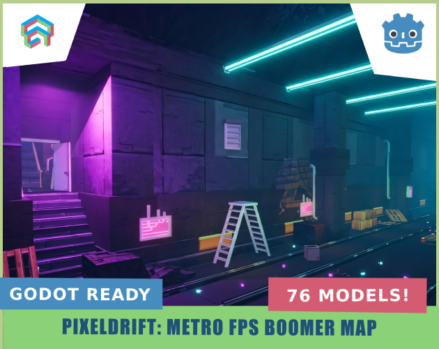 PixelDrift Metro: 3D Pixel Art Subway Station
