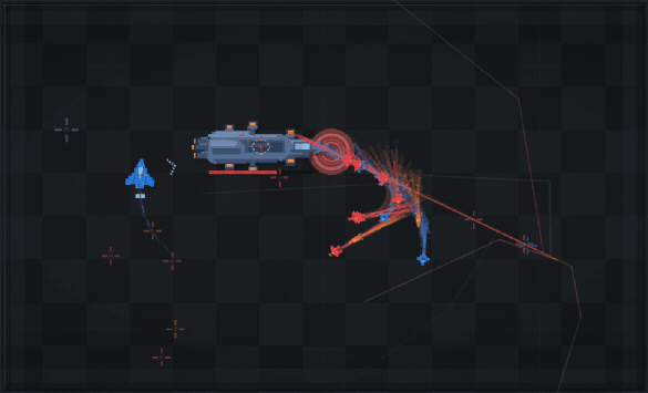 The player uses a piercing dash to cross the Carrier hull.