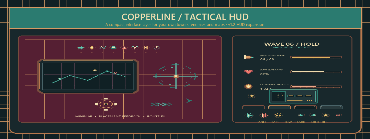 Copperline Free Tower Defense UI Starter Pack