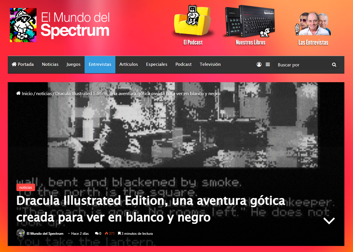 Dracula — 128K ZX Spectrum Illustrated Edition by DJSoft