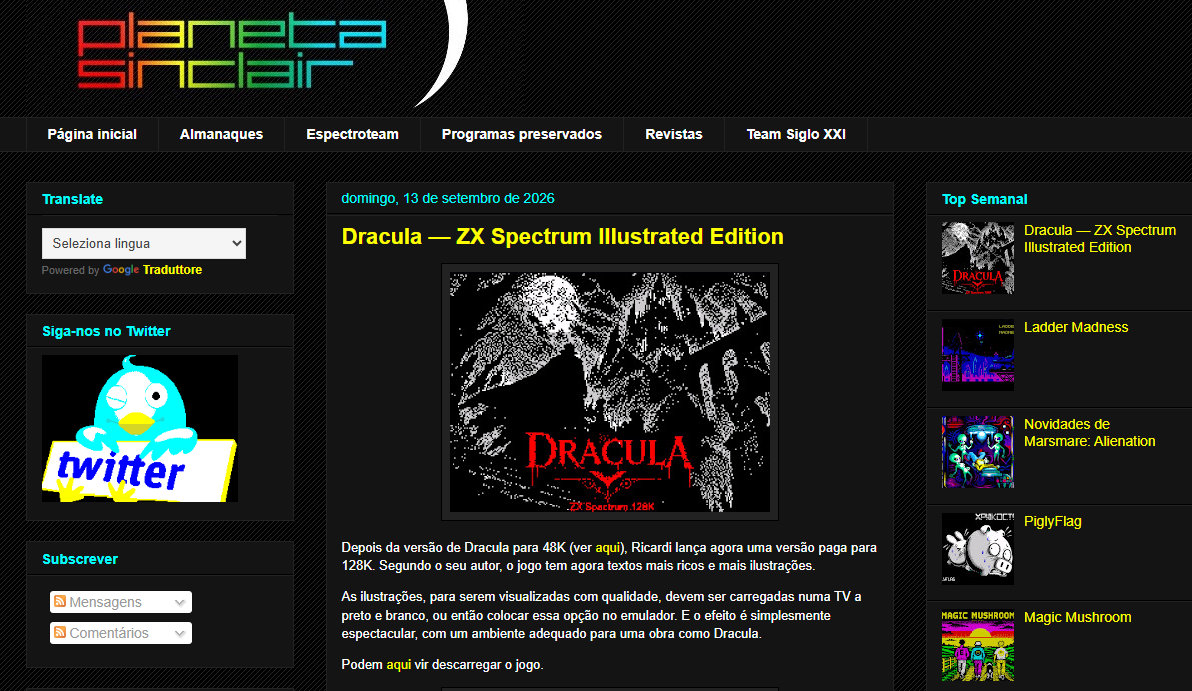 Dracula — 128K ZX Spectrum Illustrated Edition by DJSoft
