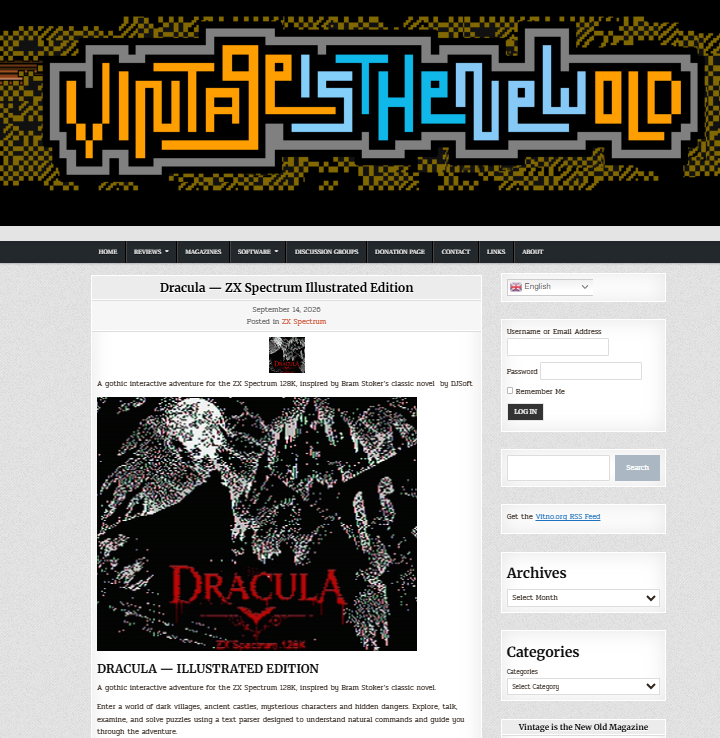 Dracula — 128K ZX Spectrum Illustrated Edition by DJSoft