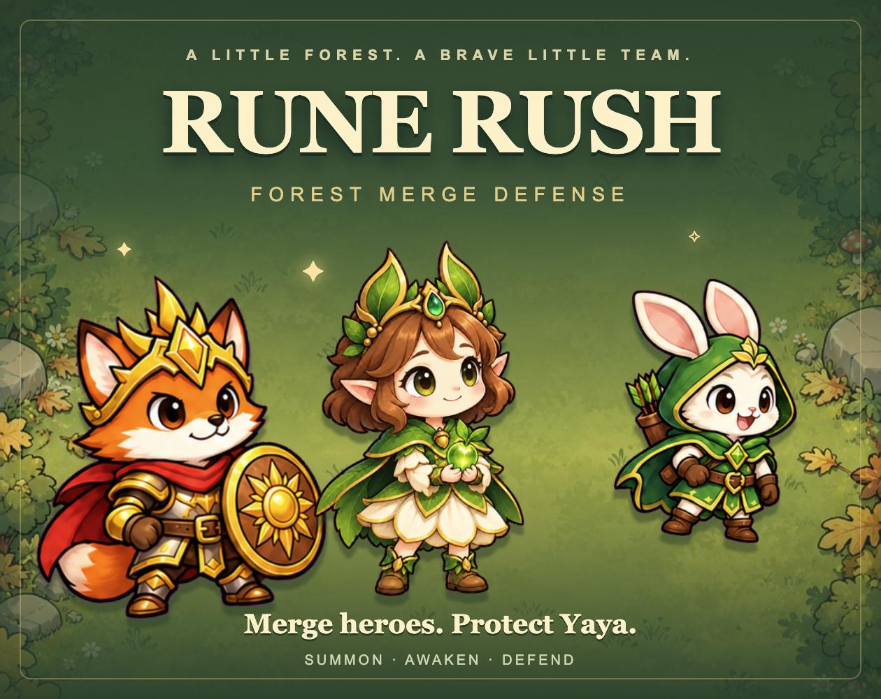 Cover image for Rune Rush: Forest Merge Defense