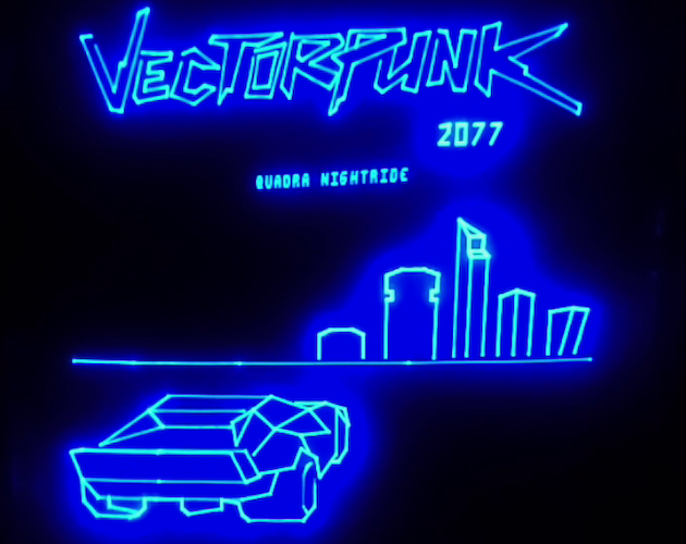 Cover image for Vectorpunk 2077: Quadra Nightride [Vectrex]