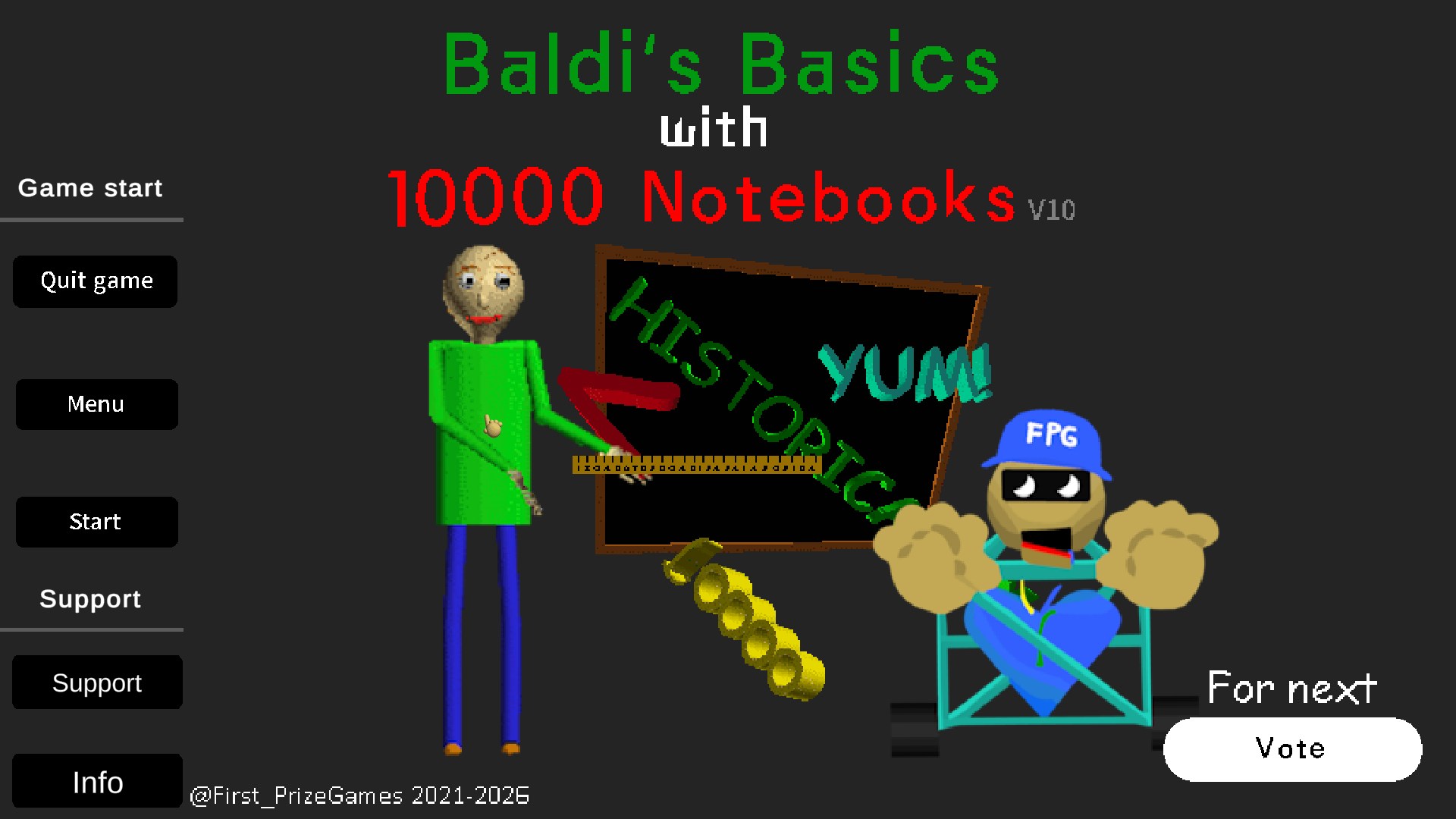 Cover image for Baldi's Basics with 1000-10000 Notebooks!