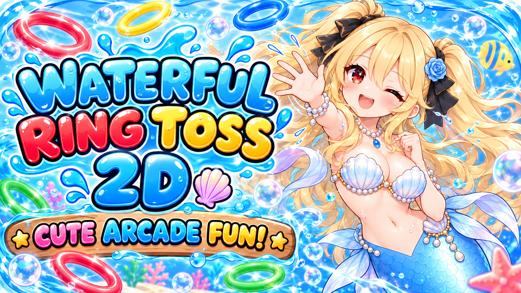 Waterful Ring Toss 2D: Sirensence, anillos de colores y un mundo acuático