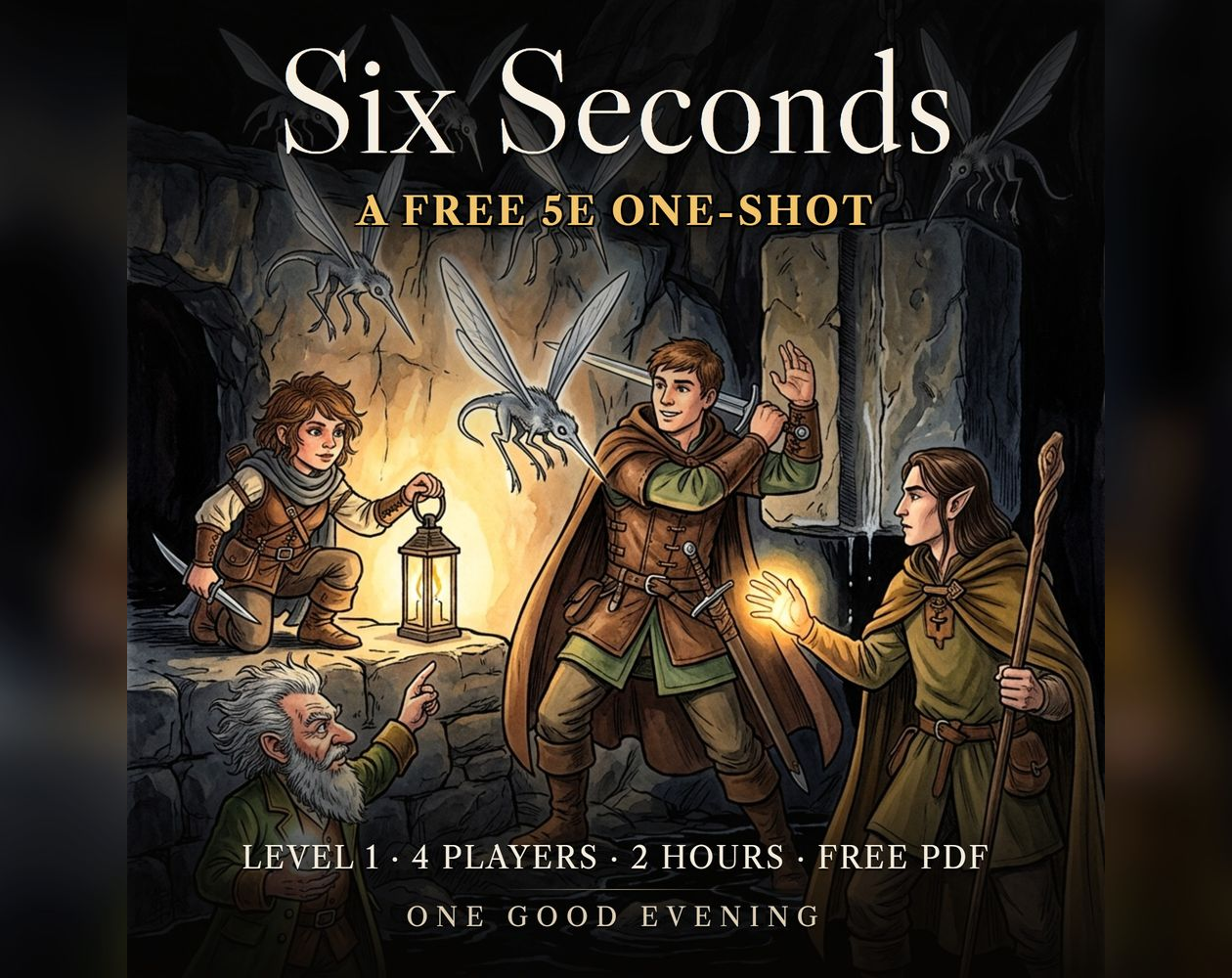 Cover image for Six Seconds — a free 5e-compatible one-shot