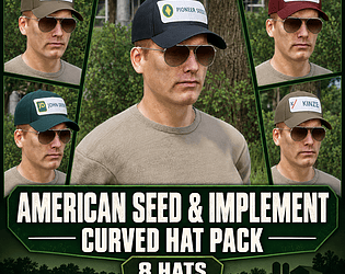 Hat Pack- American Seed and Implements- Bent bill