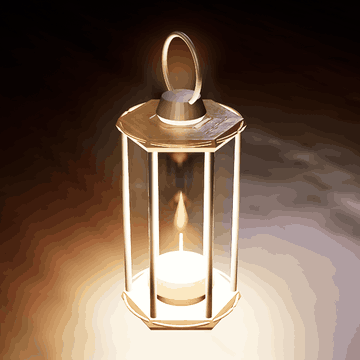 A complete rotation of Midnight Shrine's animated lantern