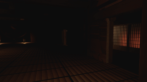 A second in-game apparition interrupts a quiet shrine corridor