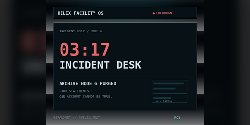 Cover image for 03:17 — Incident Desk