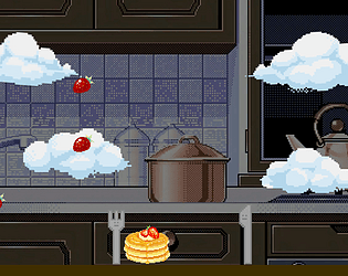 Pancake Escape with Strawberries