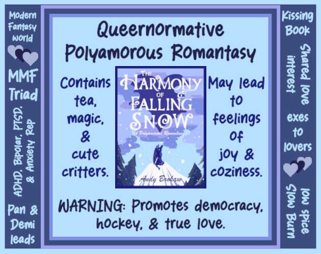 Cover image for The Harmony of Falling Snow, A Polyamorous Romantasy Novel