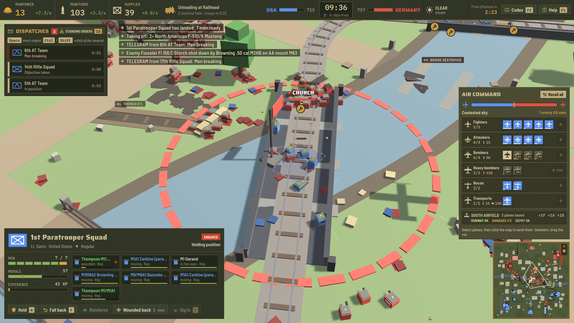 Paratroopers landed at the church bridge
