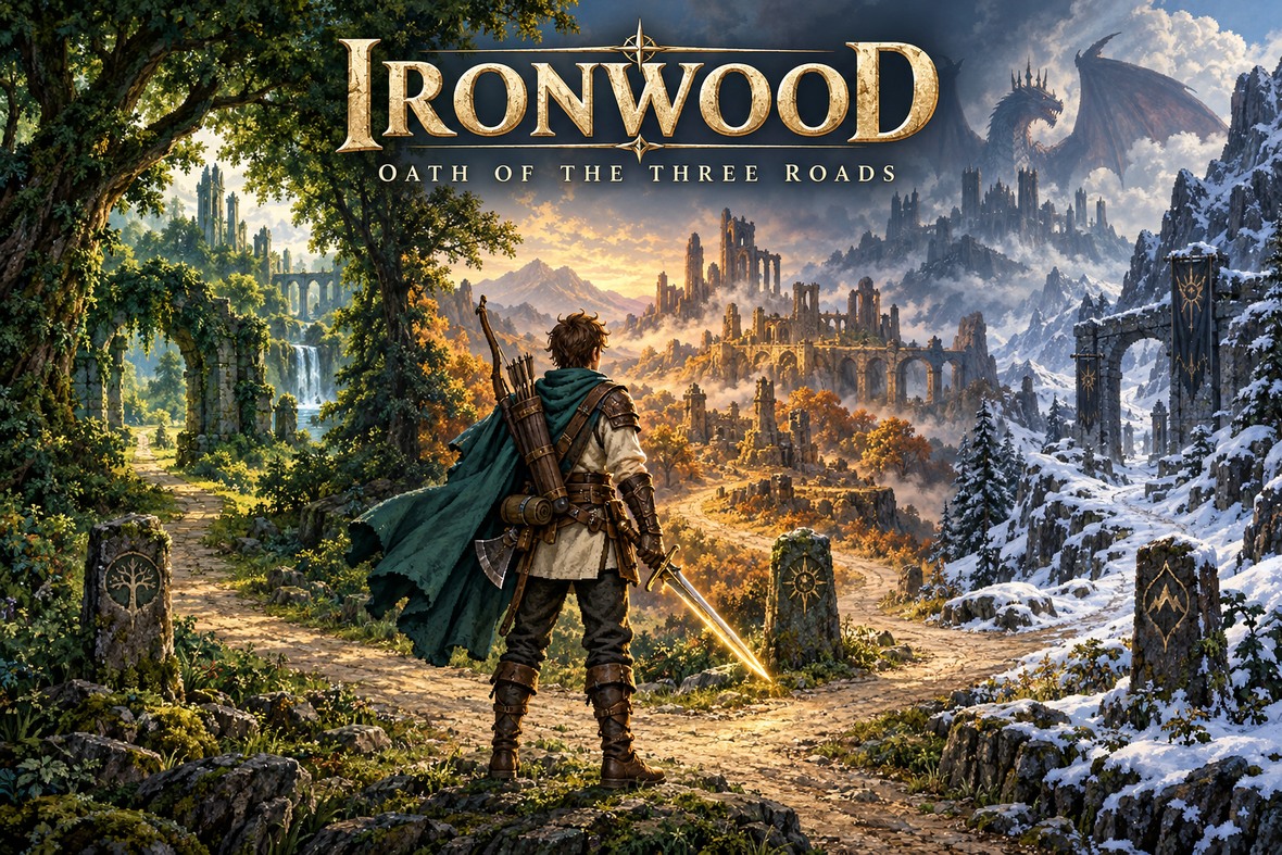 IRONWOOD &mdash; Oath of the Three Roads promotional illustration
