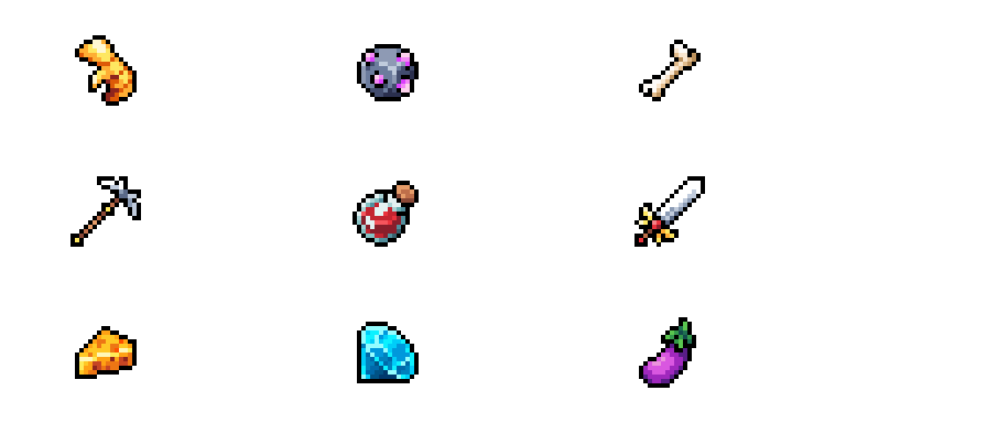 Cute Fantasy Icons - 7000 Pixel Art Icons 16x16 by Kenmi