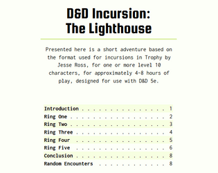 D&D Incursion: The Lighthouse   - A 4-8 hour D&D 5e horror adventure for 1 or more 10th level characters. 