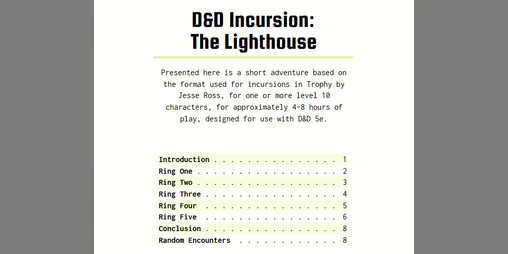 Cover image for D&D Incursion: The Lighthouse
