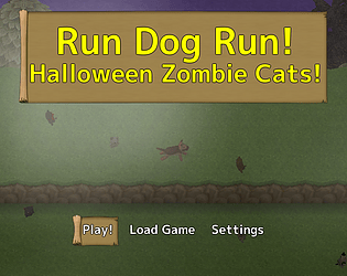 Run Dog Run!: Halloween Zombie Cats! game screenshot