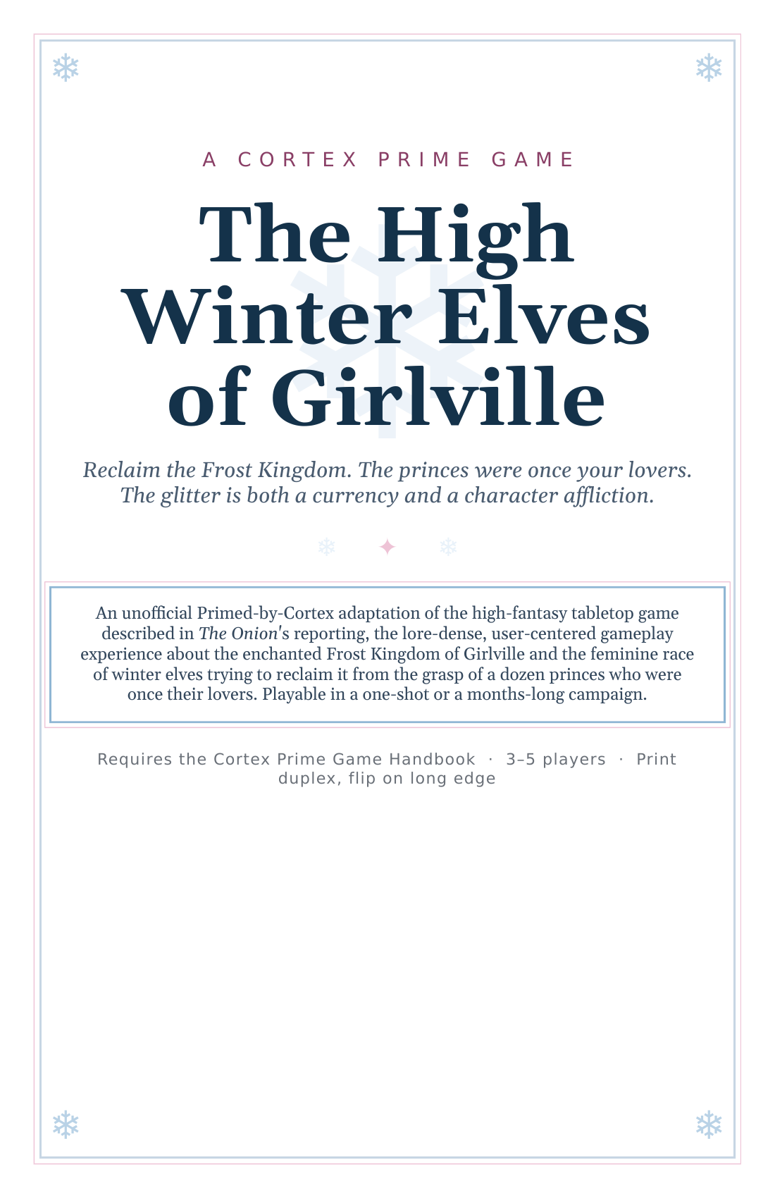 Cover image for The High Winter Elves of Girlville