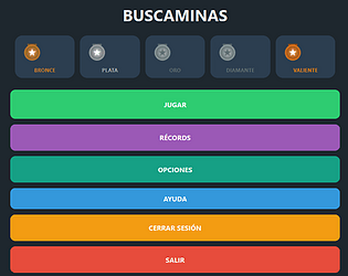 Buscaminas game screenshot